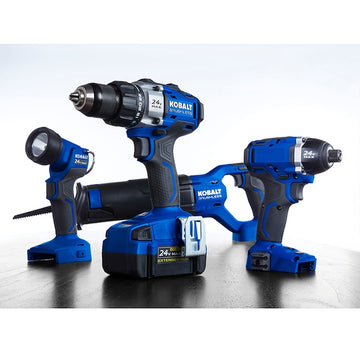 Kobalt 4-Tool 24-Volt Max Brushless Power Tool Combo Kit with Soft Case (1-Battery Included and Charger Included)